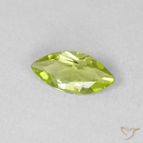 Peridoto Verde claro Natural 0.43ct, Marquesa, VVS-VS