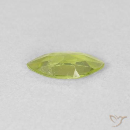 Peridoto Verde claro Natural 0.43ct, Marquesa, VVS-VS