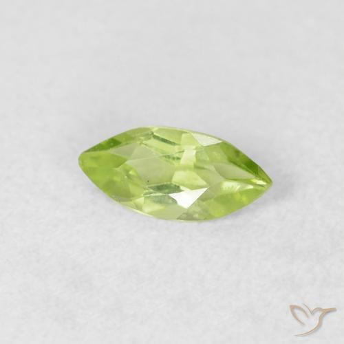 Peridoto Verde Vivo Claro Natural 0.40ct, Marquesa, VS