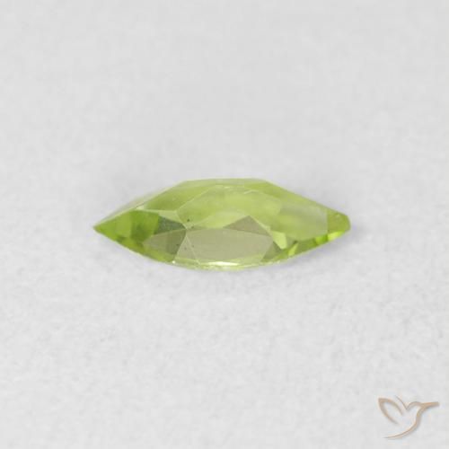 Peridoto Verde Vivo Claro Natural 0.40ct, Marquesa, VS