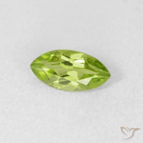 Peridoto Verde Vivo Claro Natural 0.65ct, Marquesa, VS