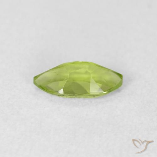 Peridoto Verde Vivo Claro Natural 0.65ct, Marquesa, VS