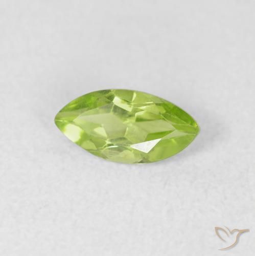 Peridoto Verde Vivo Claro Natural 0.60ct, Marquesa, VS