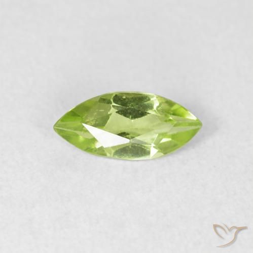 0.49ct Natural Verde Vivo Claro Peridoto, Marquesa, VS