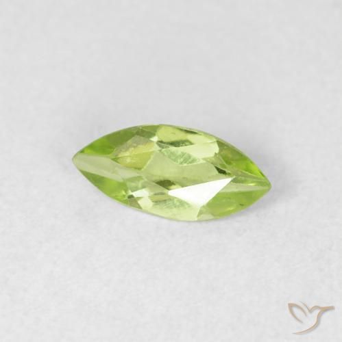 Peridoto Verde Vivo Claro Natural 0.49ct, Marquesa, VS