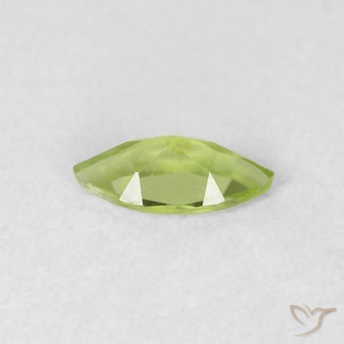 Peridoto Luz verde Natural 0.57ct, Marquesa, VS