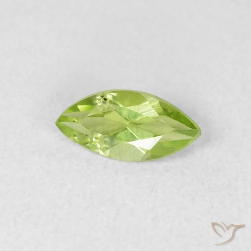 Peridoto Verde claro Natural 0.54ct, Marquesa, VS
