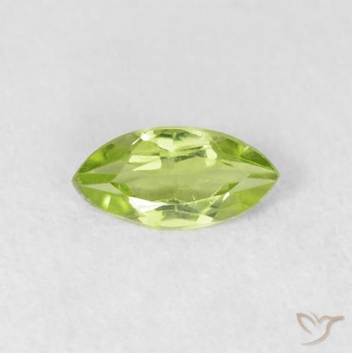 0.58ct Natural Verde Vivo Claro Peridoto, Marquesa, VS