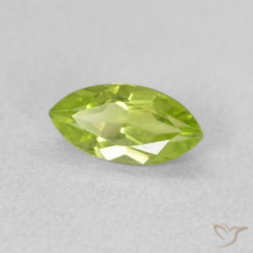 Peridoto Verde claro Natural 0.67ct, Marquesa, VS
