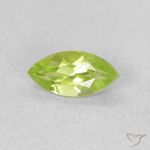 0.62ct Natural Verde médio Peridoto, Marquesa, VS