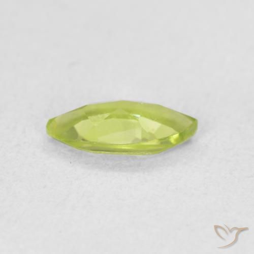 Peridoto Verde amarelado Natural 0.56ct, Marquesa, VS