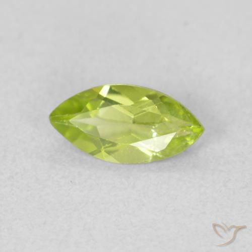 Peridoto Verde amarelado Natural 0.58ct, Marquesa, VS