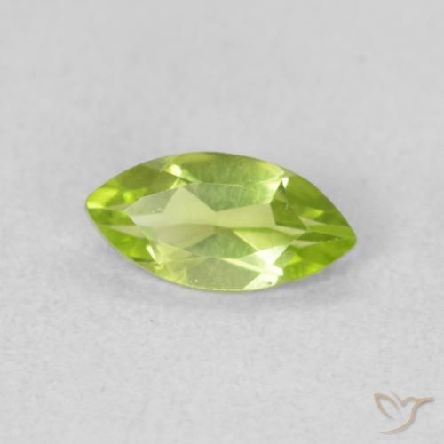 Peridoto Verde claro Natural 0.64ct, Marquesa, VS