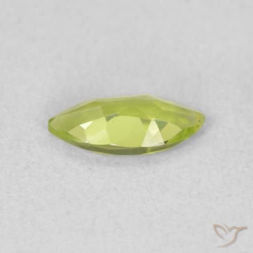 Peridoto Verde amarelado Natural 0.48ct, Marquesa, VS