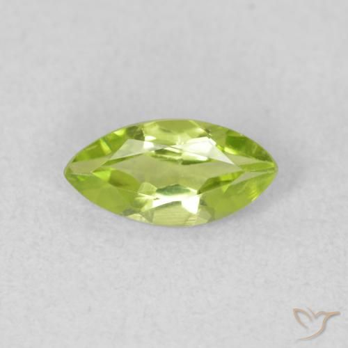 0.56ct Natural Verde amarelado Peridoto, Marquesa, VS