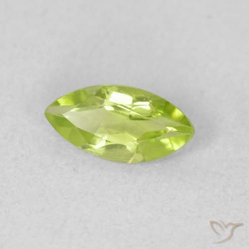 Peridoto Verde amarelado Natural 0.56ct, Marquesa, VS