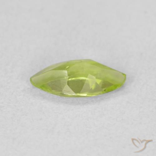 Peridoto Verde amarelado Natural 0.56ct, Marquesa, VS