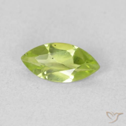 Peridoto Verde médio Natural 0.59ct, Marquesa, VS