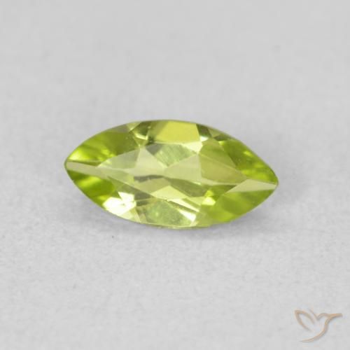 Peridoto verde vivo Natural 0.54ct, Marquesa, VS