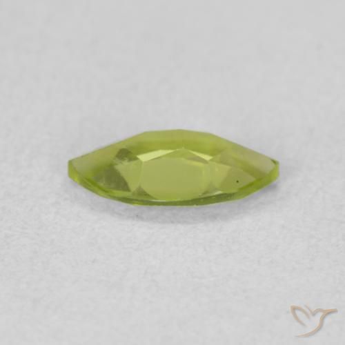 Peridoto verde vivo Natural 0.54ct, Marquesa, VS