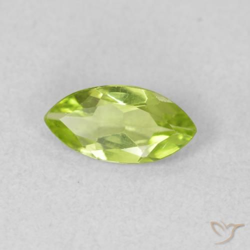 Peridoto verde vivo Natural 0.58ct, Marquesa, VS