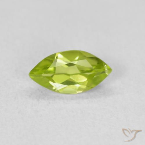 0.62ct Natural Verde claro Peridoto, Marquesa, VS