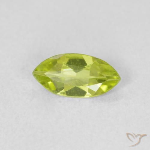 Peridoto verde vivo Natural 0.49ct, Marquesa, VS