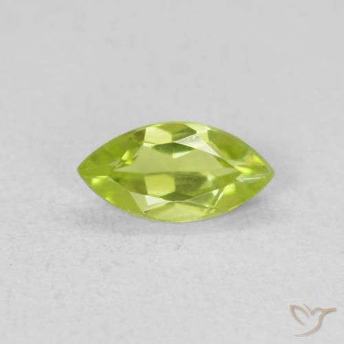 0.58ct Natural Verde amarelado Peridoto, Marquesa, VVS-VS