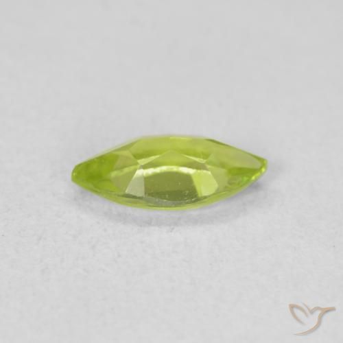 Peridoto Verde amarelado Natural 0.58ct, Marquesa, VVS-VS