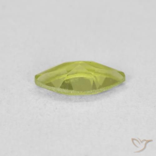 Peridoto verde vivo Natural 0.57ct, Marquesa, VVS-VS