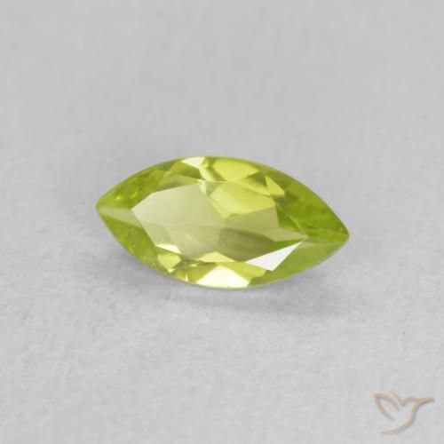 Peridoto Verde médio Natural 0.62ct, Marquesa, VS