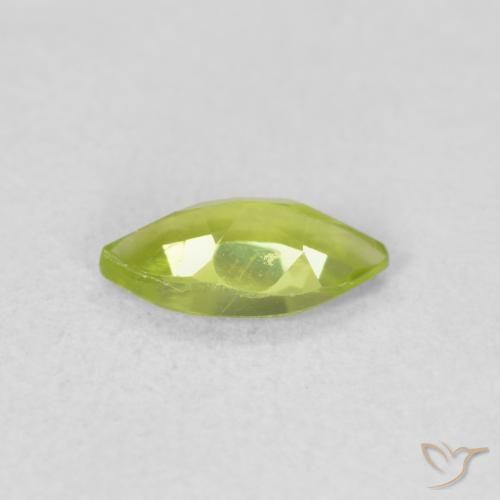 Peridoto Verde médio Natural 0.62ct, Marquesa, VS