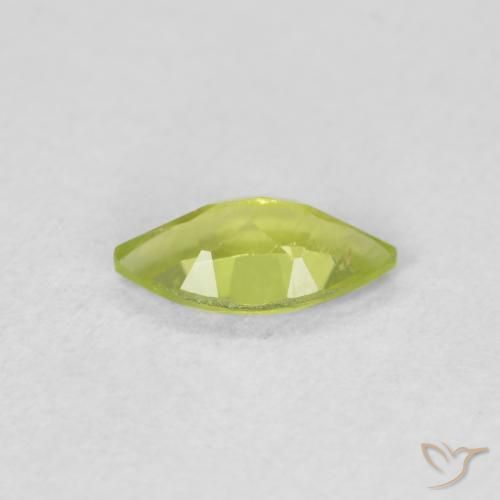 Peridoto verde vivo Natural 0.55ct, Marquesa, VS