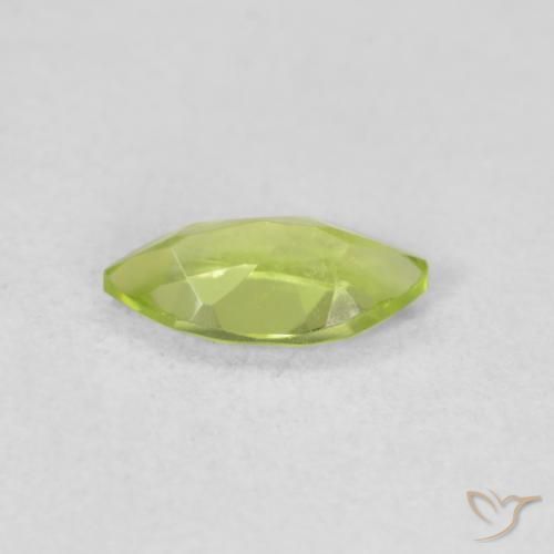 Peridoto Verde amarelado vivo Natural 0.60ct, Marquesa, VS