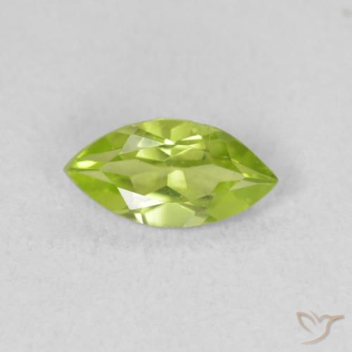 0.60ct Natural Verde claro Peridoto, Marquesa, VS