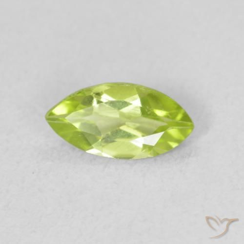 Peridoto Verde médio Natural 0.51ct, Marquesa, VS