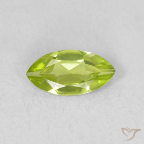 0.55ct Natural Verde amarelado vivo Peridoto, Marquesa, VS