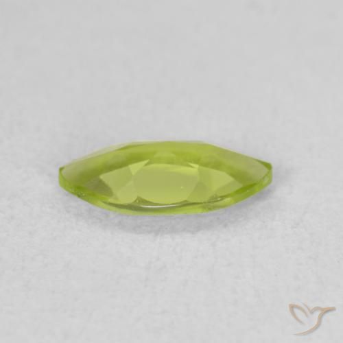 Peridoto Verde amarelado vivo Natural 0.55ct, Marquesa, VS
