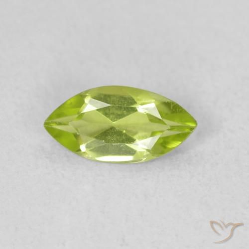 0.54ct Natural Verde amarelado vivo Peridoto, Marquesa, VS