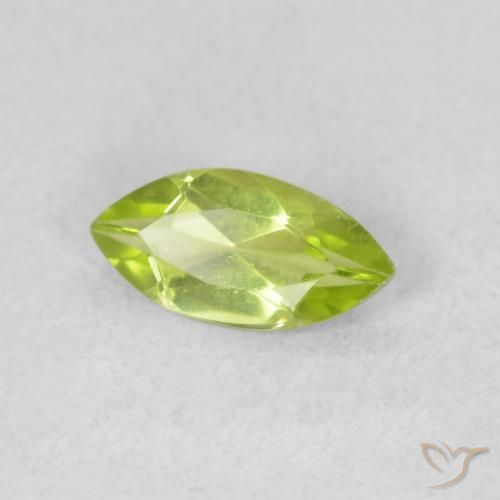 Peridoto Verde amarelado vivo Natural 0.54ct, Marquesa, VS