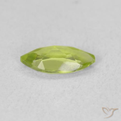 Peridoto Verde amarelado vivo Natural 0.54ct, Marquesa, VS
