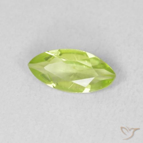 Peridoto Verde médio Natural 0.55ct, Marquesa, VS