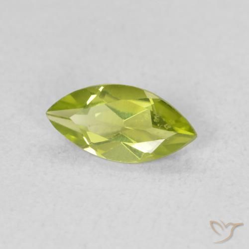 Peridoto Verde oliva Natural 0.52ct, Marquesa, VS