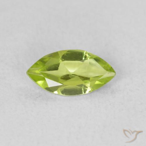 0.55ct Natural Verde médio Peridoto, Marquesa, VS