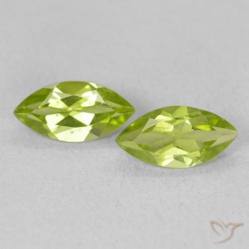 Pedras preciosas de Peridoto Verde médio natural de 1.21 ct, Marquesa, VS