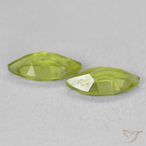 Pedras preciosas de Peridoto Verde médio natural de 1.21 ct, Marquesa, VS