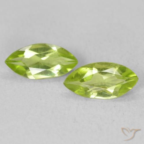 1.01ctw Natural Verde amarelado Peridoto, Marquesa, VS