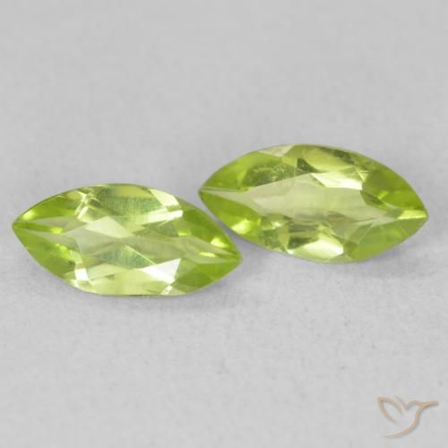 Pedras preciosas de Peridoto Verde amarelado natural de 1.01 ct, Marquesa, VS