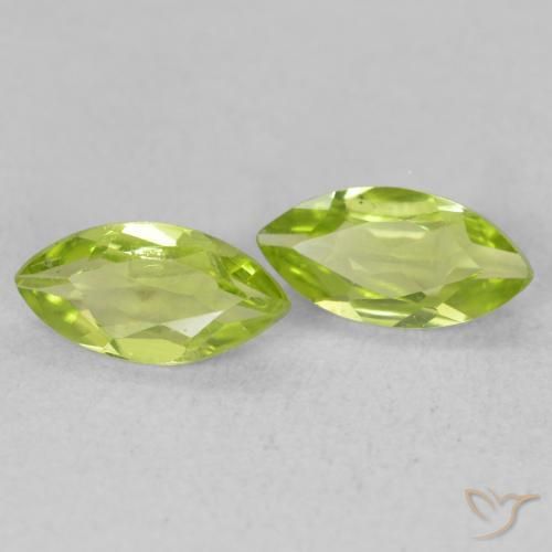 1.01ctw Natural Verde médio Peridoto, Marquesa, VS