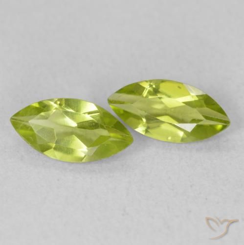 Pedras preciosas de Peridoto Verde oliva natural de 1.13 ct, Marquesa, VS